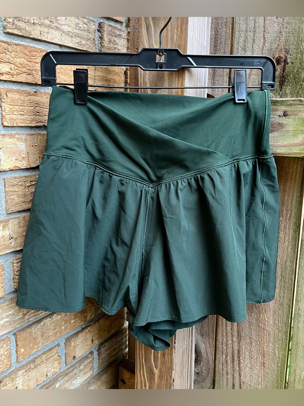 Offline by Aerie Dark Green High-Rise Athletic Shorts
